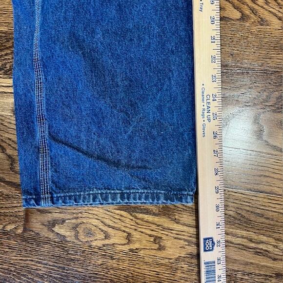 Carhartt Denim Bib Overalls Mens 36x32 Utility R07 DST Workwear Outdoor Farm - Picture 8 of 12